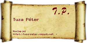 Tuza Péter névjegykártya
